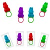 Fruidles Easter Bunny Candy Rings, Assorted Colors Hard Candy, Individually