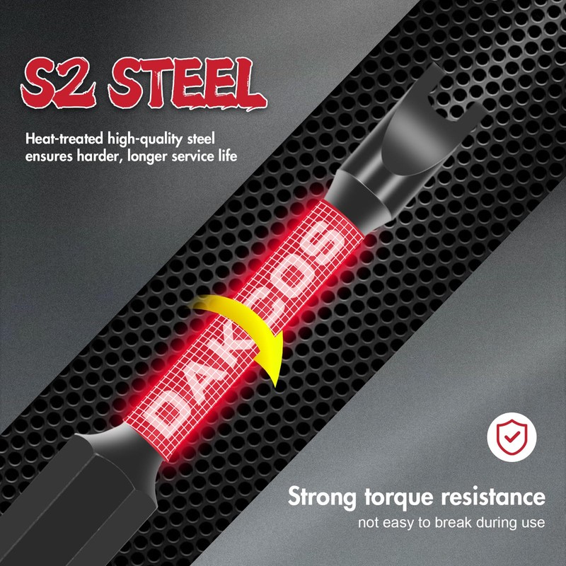 DAKCOS 10-Piece Special Screwdriver Bit Set, 70 mm Long Triangle