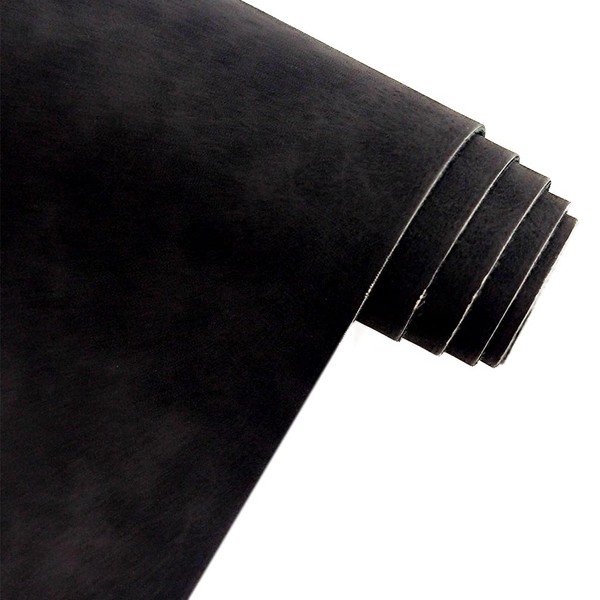 XHT Tissu en daim synthétique imperméable pour boucles d'oreilles, pochettes, nœuds et nœuds Noir 30 x 135 cm