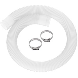HKAOSDUUH P58150036 White Plastic Return & Suction Hose for Summer Waves Pools Fits X1000 X1500 and C2000 Filter Systems 1.5" x 3" Above Ground Pool Hose Garden Hose