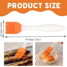 3 Stück Silikon Backpinsel, Küche Pastry Brush, Grillbürste Pinsel, Basting Gebäckbürste, BBQ Pinsel für Grillen, Gebäck, Rühren, Backen, Kochen