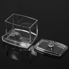 Tissting Cotton Buds Organiser, Cotton Pads Container with Lid, Transparent