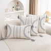 Boho Throw Pillow Covers 18x18 Set of 2 Cotton Woven