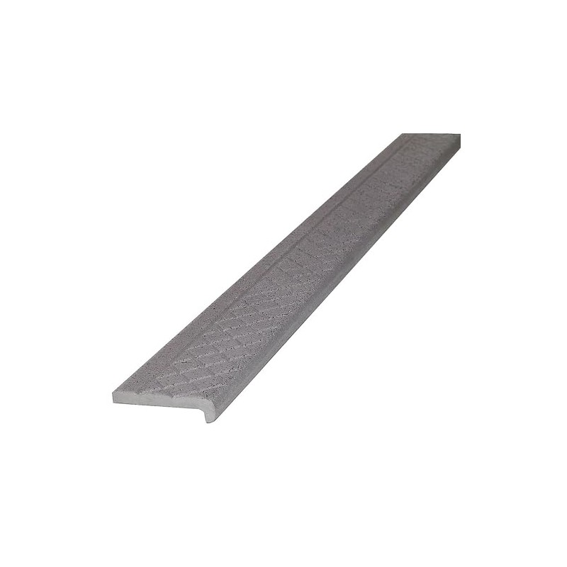 Wooster - AG101SP.3-3 - Gray, Abrasive Cast Aluminum Stair Nosing,