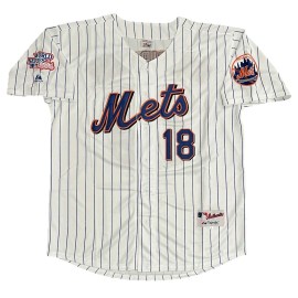 Darryl Strawberry New York Mets 1986 World Series Home White Jersey Men’s Large