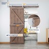 EaseLife 5 FT Top Mount Stainless Steel Sliding Barn Door
