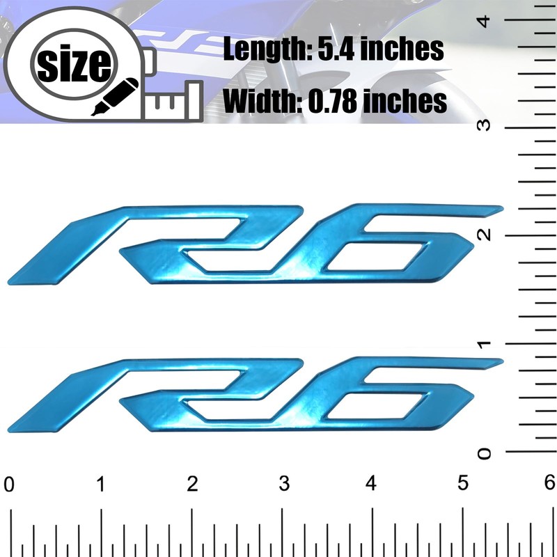 Reflective Motorcycle 3D Emblem Fairing Stickers Decal Compatible with YZF600