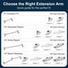 BRIGHT SHOWERS Brass Shower Arm Extender for Rain and Handheld