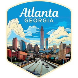 Atlanta Georgia B Exclusive Destination Fridge Decor Magnet - Pack Qty: 2-Inch