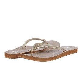 Sanuk Yoga Joy Shimmer Metallic Champagne 5 B (M)