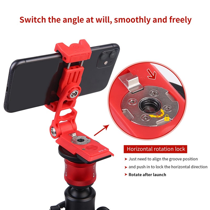 IFOOTAGE Phone Tripod Mount, Smartphone Tripod Adapter with 38mm/50mm Base