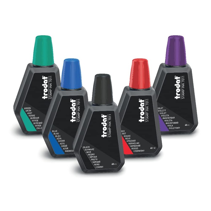 Trodat 7011 Blue Ink Bottle for Tampons or Pads Refill