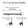 7-10mm Brown 100 Pack Nail Cable Clips