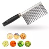 koofull Crinkle Cutter Knife Stainless Steel Cutting Tool for Potato