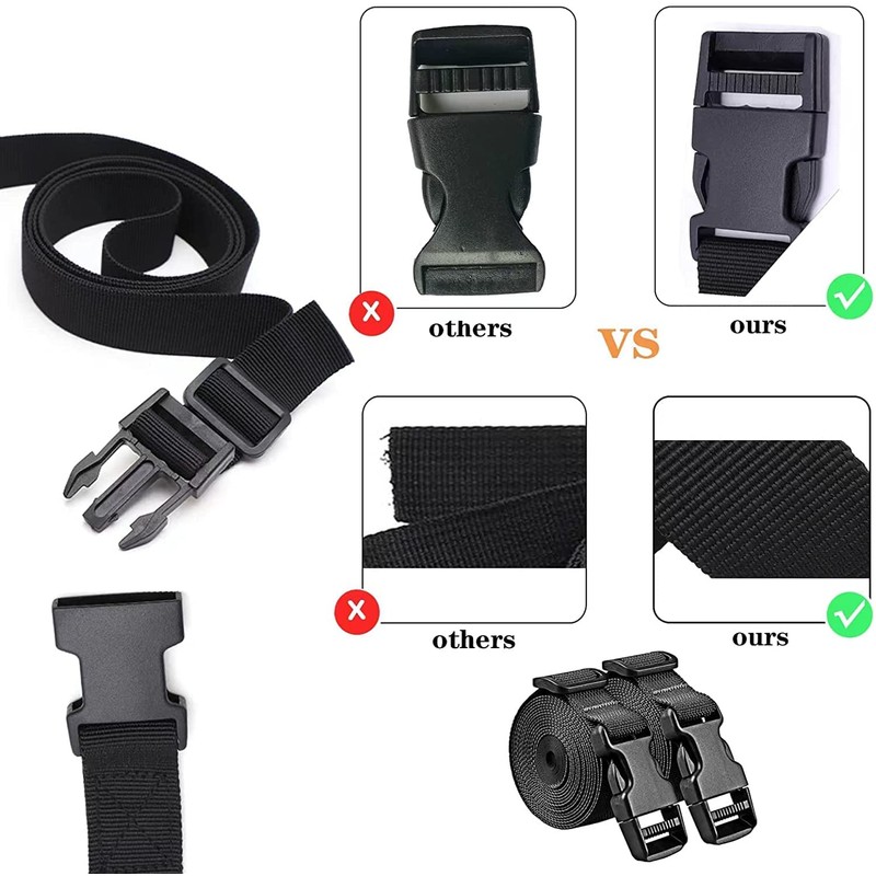 Utility Straps Tie Down Straps with Buckle Quick-Release Adjustable Nylon