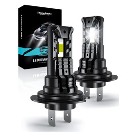 StoneBanks Faros LED H7 para Auto Kit de Conversión, Focos Delanteros Luces 6500K Blanco, 300W 32000LM 900% Brillo Luz Alta y Baja Antiniebla Plug & Play, Paquete de 2