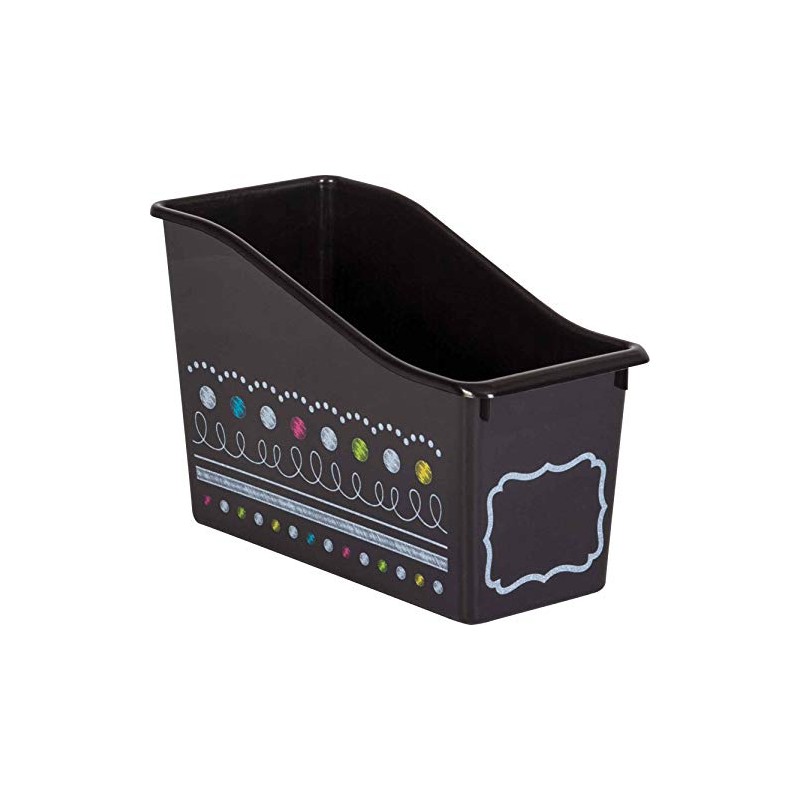 Teacher Created Resources Chalkboard Brights Plastic Book Bins - 6