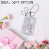 2 Pieces Creative Lucky Stars Photocard Holder Keychain Protective Sleeves