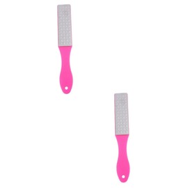 FOMIYES 2 Pcs Stainless Steel Foot Rub Callus Exfoliator Stainless Steel File Feet Scrubber Dead Home Pedicure Kit Foot Grater Nail Tool Sander Tool Pedicure Supplies Plastic Handle Care