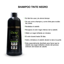 Shampoo Para Canas Con Tinte Para Cabello Color Negro 2 En 1