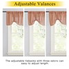 NICETOWN Window Toppers Valances - Linen Sheer Valances Pleated Rod