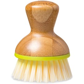 Full Circle, Green Bubble Up Bamboo Dish Brush, White