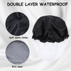 Double Layer Satin Bonnet for Men, Waterproof Bath Shower Cap