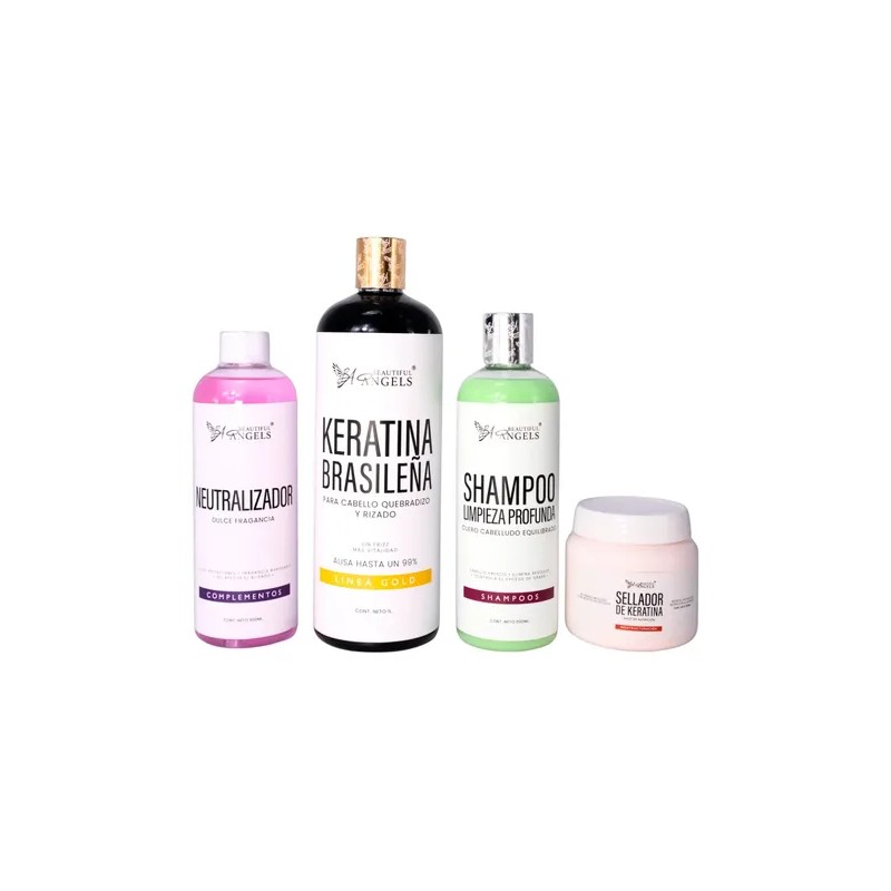 Kit Brasileña Gold,sellador,neutralizador,shampoo Lp