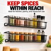 Wall-Mounted Spice Rack for Kitchen Storage – 2-Piece Metal Organizer