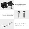 Anbte 10pcs Solar Panel Mounting Brackets 30-50mm Adjustable, Aluminum Solar
