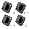 hobbyhub 4pcs Marine Flush Pull Door Handle, Black Nylon Square