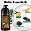 Champú Teñir Cabello Castaño Oscuro Instantáneo Tinte Base Hierbas Cubrir