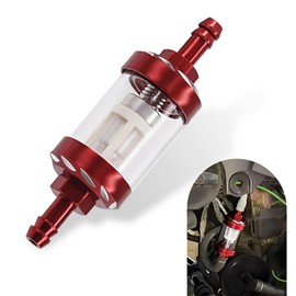 Sinytuto 1 PC Motorcycl Fuel Filter, 1.1In x 1.57In x 0.31In Thickened Design, MTG-6599 Durable Vehicle Batch Oil Cup, Universal Disassemble Scooter Filter Accessories (Red)