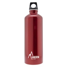 Laken Futura Aluminium Water Bottle Narrow Opening Screw Lid with Loop 0.75 L Red