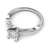 Sterling Silver 4-Prong Petite Twisted Vine Simulated 1.0 CT Diamond