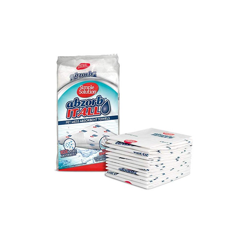 Simple Solution Abzorbitall Pet Mess Toallas absorbentes Hojas de limpieza
