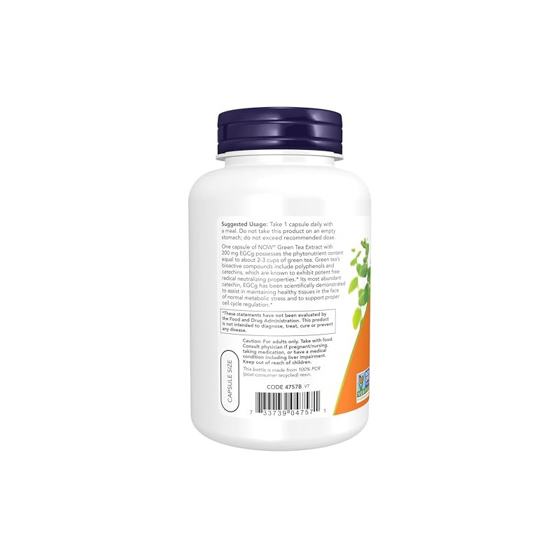 NOW EGCg Green Tea Extract 400 mg,180 Veg Capsules