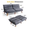 Flamaker Convertible Futon Sofa Bed Futon Couch with Adjustable Back