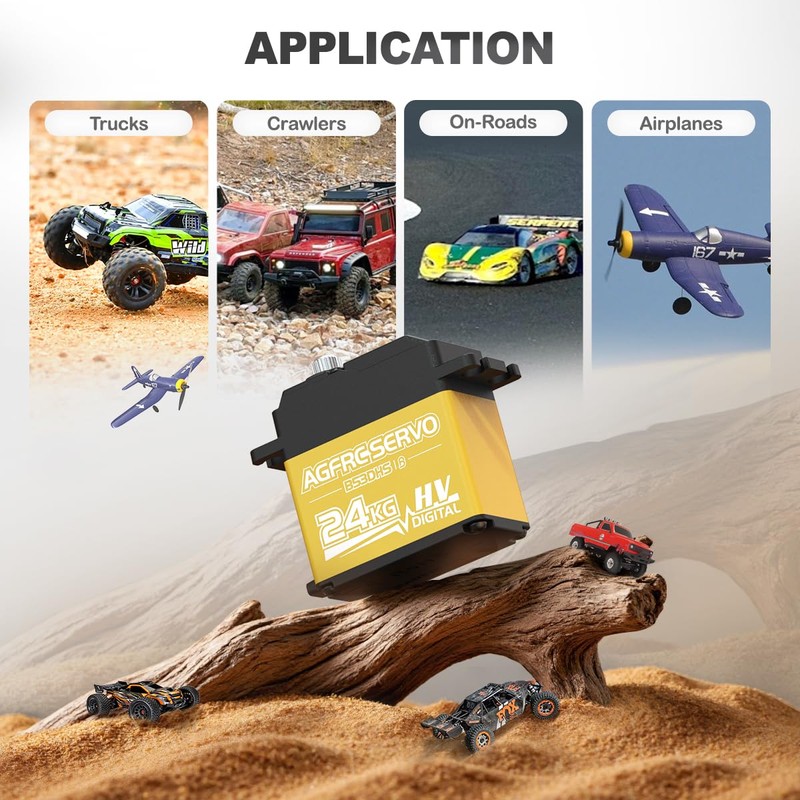 AGFRC 24KG Digital High Torque Servo Programmable Metal Gear Steering