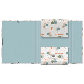 Dohe - School Folder Flaps and Rubbers - Folio Size 26.5x35cm, Capacity 100 Sheets, Hard Cardboard Cover, Back to School Portfolio, School Supplies, FSC Mix AEN-COC-000243 - WWF Love Our Planet