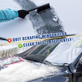 Car Windshield Snow Cover, Half Car Cover Top Waterproof All Weather, Winter car Cover Windproof Dustproof UV Resistant Snowproof Car Body Covers, Protects Your Windshield and Roof (SUV)