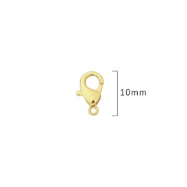 BEADIA 14K Gold Plated Lobster Clasps Non Tarnish 12mm 20pcs for Jewelry Making Findings