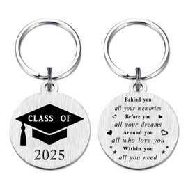 EE&YU Graduation Gifts 2025 - Class of 2025 PHD High School Middle School Graduation Keyring for Him Her Men Women Boys Girls