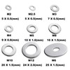 Fajoeda 120 arandelas planas de acero inoxidable M4 304 para