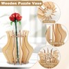 Vase for Building Block Flower Arrangements, Wooden Puzzle Vase, Bouquet