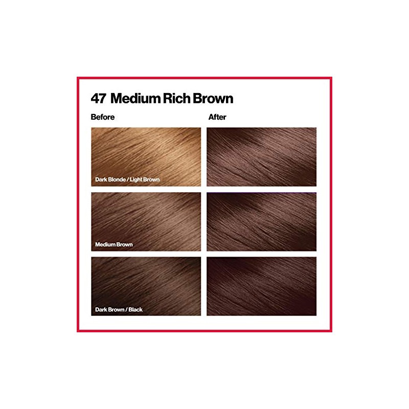 Revlon Colorsilk Beautiful Color, Medium Rich Brown, 3 Count