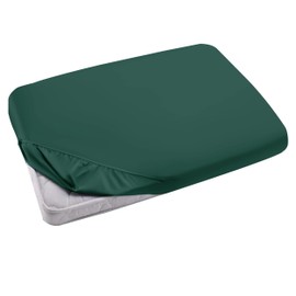 Hafaa Fitted Sheet Double – 25 cm Deep Easy Care Super Soft Brushed Microfibre Emerald Double Bed sheet - Fade Resistant (137 x 191cm)