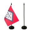2 Pack USA & Arkansas Desk Flag, 1 Arkansas Table
