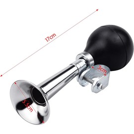 Classic Bike Horn Retro Metal Air Horn Traditional Bicycle Horn for Adults and Kids Twist Loudspeaker Siren Hooter Air Horn for Bicycle Handle Bar(Black)