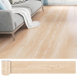 Natural Wood Color Peel and Stick Flooring Tile Waterproof-（NO Sticky Residue Left）36" x 6"-Self Adhesive Wood Plank Vinyl for Kitchen Bathroom, Bedroom, Living Room 72 Pack 108 Sq.Ft-Yellow Maple